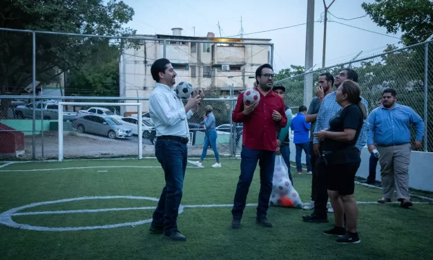 ENTREGA JUAN DE DIOS GÁMEZ CANCHA DEPORTIVA REHABILITADA EN INFONAVIT CAÑADAS