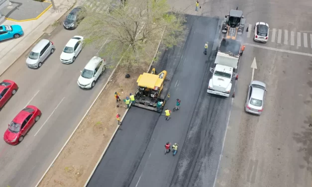 REFUERZAN OBRAS DE REENCARPETADO SOBRE EL BULEVAR PEDRO INFANTE