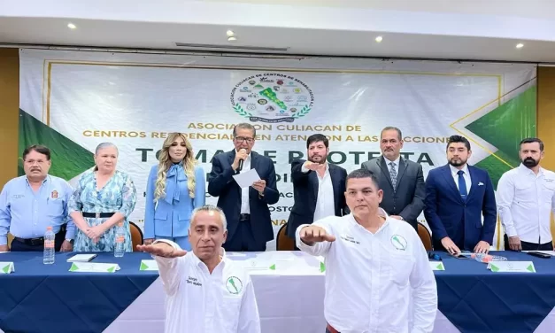 TOMA PROTESTA HÉCTOR MIGUEL DÍAZ COMO PRESIDENTE DE LA ASOCIACIÓN DE CENTROS DE REHABILITACIÓN EN CULIACÁN