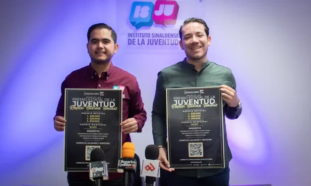 LANZA ISJU E IMJU CONVOCATORIA AL PREMIO ESTATAL DE LA JUVENTUD “RAFAEL BUELNA TENORIO”