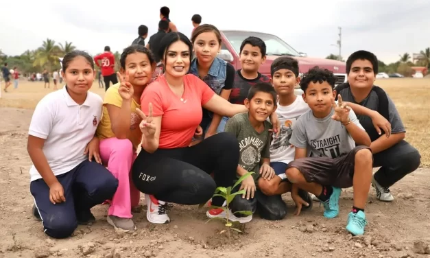 CON LA SIEMBRA DE ÁRBOLES, DAN VIDA A ESPACIOS PÚBLICOS EN ELOTA