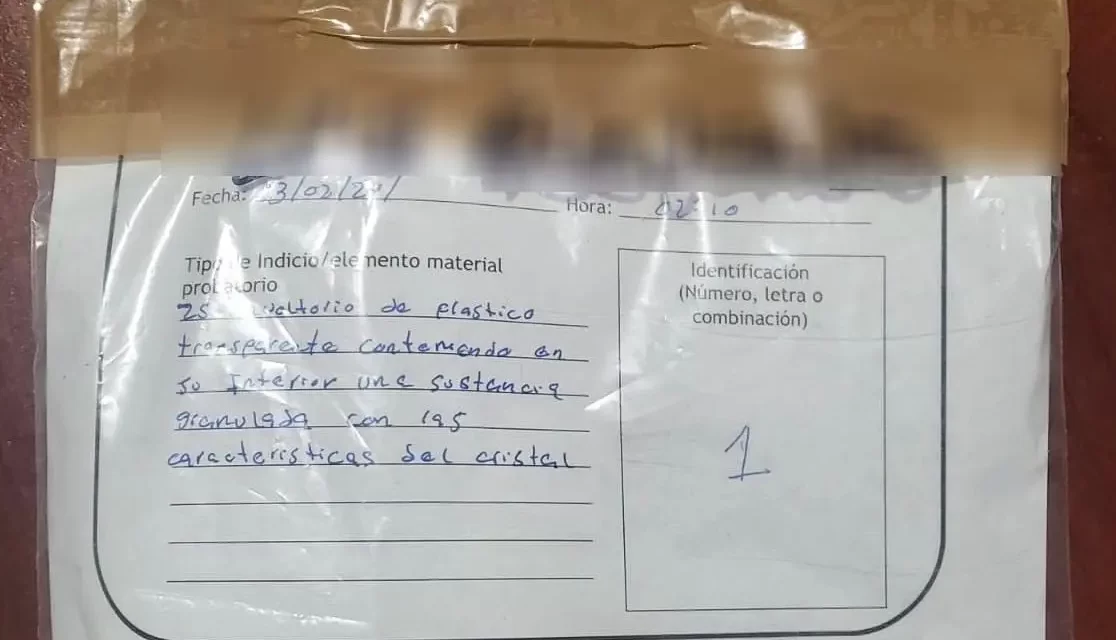 POLICÍA MUNICIPAL DETIENE A HOMBRE CON 25 DOSIS DE “CRISTAL”, EN EL TAMARINDO