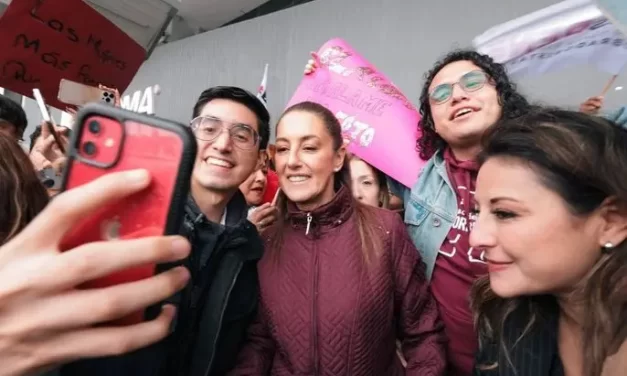 CLAUDIA SHEINBAUM LLEGA A MONTERREY EN UN AMBIENTE DE MUCHA ALEGRÍA