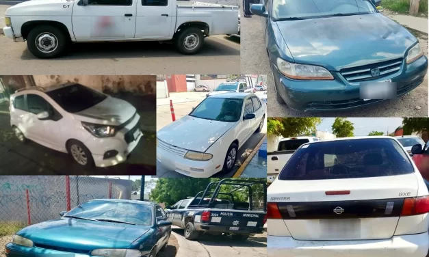 EN 8 DÍAS, ASEGURA LA SSPYTM 17 VEHÍCULOS CON REPORTE DE ROBO, EN CULIACÁN