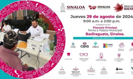 EL SISTEMA DIF SINALOA LLEVARÁ LAS BRIGADAS DEL BIENESTAR A BADIRAGUATO