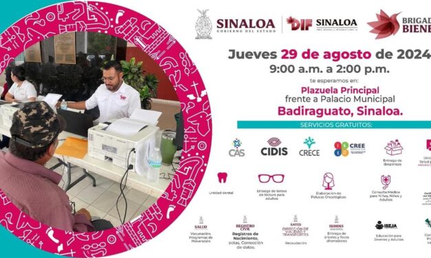 EL SISTEMA DIF SINALOA LLEVARÁ LAS BRIGADAS DEL BIENESTAR A BADIRAGUATO