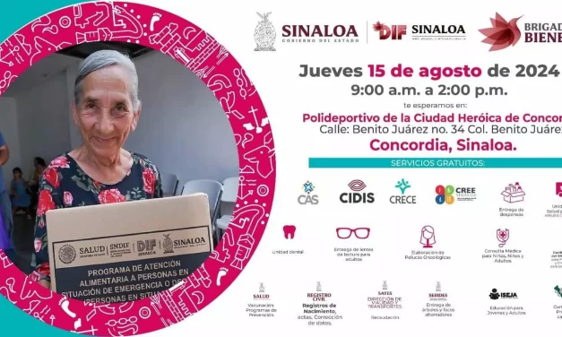 ESTE JUEVES LLEGARÁN A CONCORDIA LAS BRIGADAS DEL BIENESTAR DE DIF SINALOA