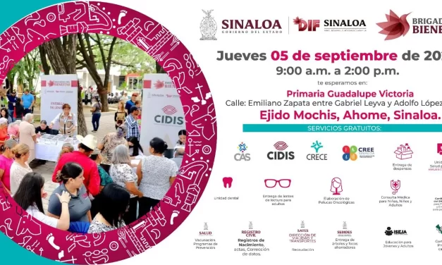 LAS BRIGADAS DEL BIENESTAR DE DIF SINALOA ESTARÁN EN EL EJIDO MOCHIS