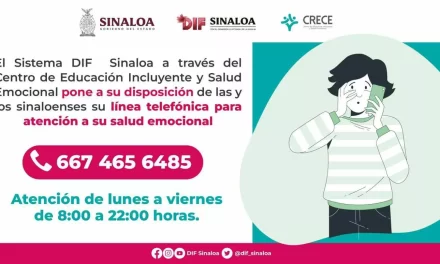 EL SISTEMA DIF SINALOA PONE A DISPOSICIÓN DE LA POBLACIÓN ATENCIONES PSICOLÓGICAS VÍA TELEFÓNICA