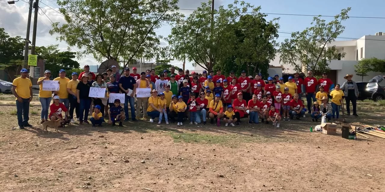 VOLUNTARIOS SE UNEN PARA REHABILITAR ESPACIOS PÚBLICOS EN CULIACÁN