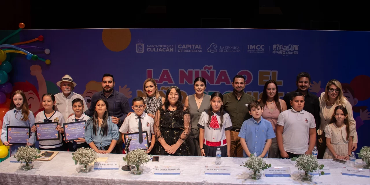 PREMIAN A LAS DIEZ MEJORES HISTORIAS DEL XIV CONCURSO DE LA NIÑA O NIÑO CRONISTA DE CULIACÁN