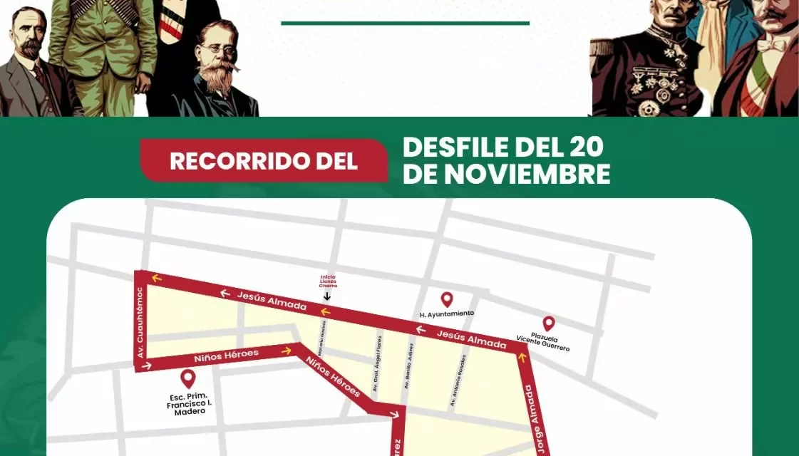 EL AYUNTAMIENTO DE NAVOLATO INVITA AL DESFILE DEL 114° ANIVERSARIO DE LA REVOLUCIÓN MEXICANA