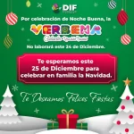 POR CELEBRACIÓN DE NOCHE BUENA, VERBENA SUSPENDE ACTIVIDADES ESTE 24 DE DICIEMBRE