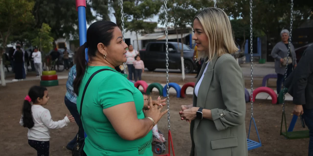 ESTRELLA PALACIOS HACE FELICES A NIÑOS DE VILLA FLORIDA CON NUEVO PARQUE RECREATIVO