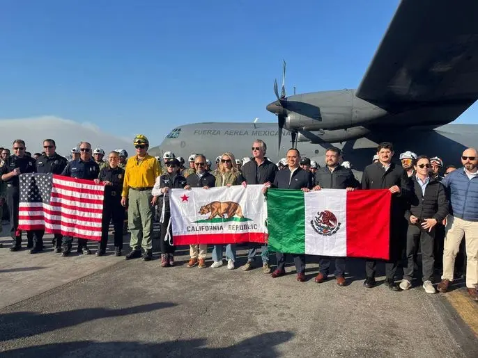 GOBERNADOR DE CALIFORNIA, GAVIN NEWSOM, AGRADECE A LA PRESIDENTA CLAUDIA SHEINBAUM APOYO ENVIADO A LOS ÁNGELES