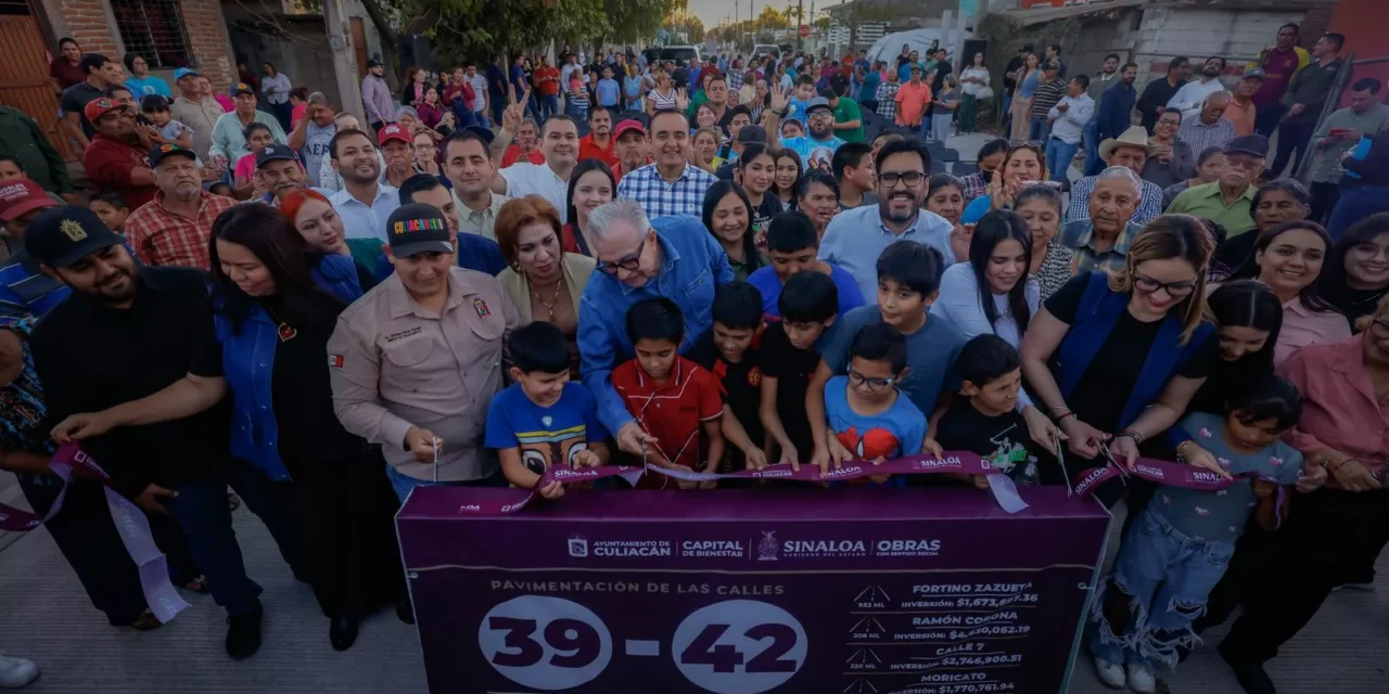 DIGNIFICANDO LA CALIDAD DE VIDA DE LA GENTE, OBRAS CON SENTIDO SOCIAL LLEGAN A CULIACANCITO