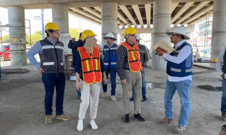 ROCHA SUPERVISA LA CONSTRUCCIÓN DEL PUENTE SOBRE LA AV. COLOSIO EN MAZATLÁN