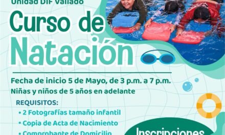 DIF CULIACÁN ABRE CONVOCATORIA PARA EL NUEVO “CURSOS DE NATACIÓN” EN LA UNIDAD VALLADO