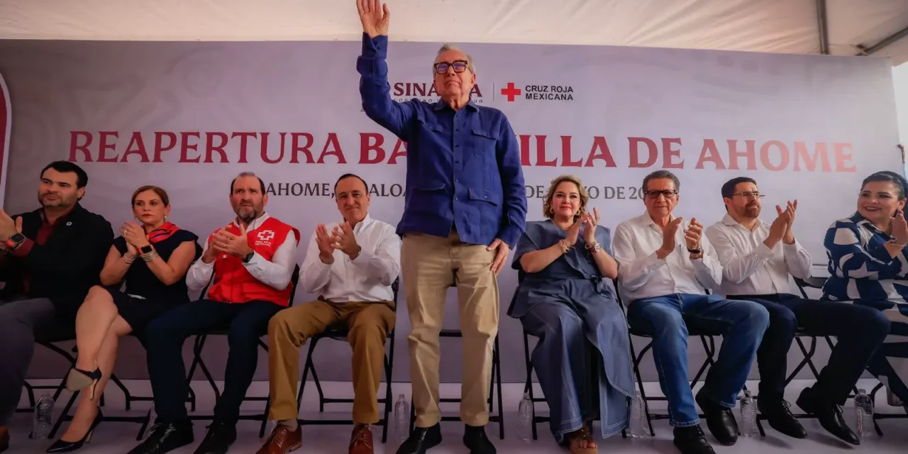 GOBERNADOR ROCHA MOYA REAPERTURA LA BASE DE LA CRUZ ROJA EN VILLA DE AHOME