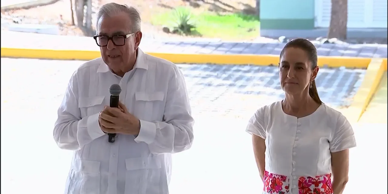 EL GOBERNADOR ROCHA EXPRESA QUE LA PRESIDENTA CLAUDIA SHEINBAUM «ES UNA MUJER UNIVERSAL Y DE ESTADO», AL RECIBIRLA EN MAZATLÁN