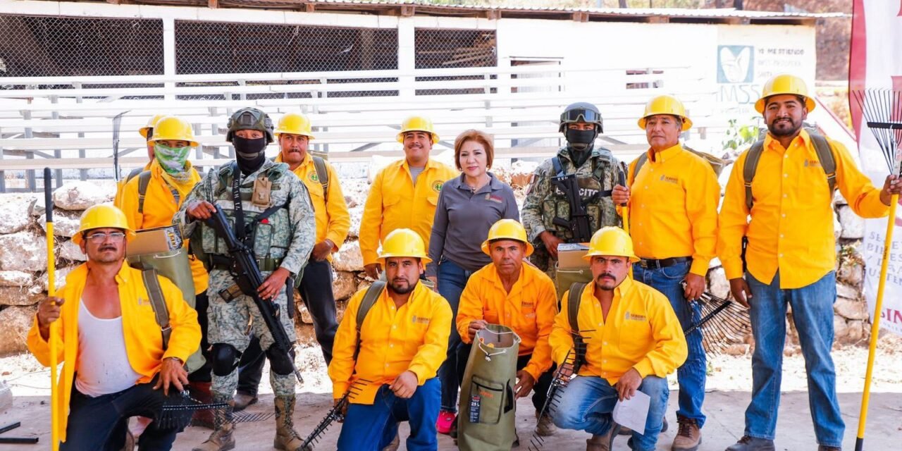 GOBIERNO DE SINALOA DA DE ALTA A BRIGADA CONTRA INCENDIOS FORESTALES EN POTRERILLOS, CONCORDIA: SEBIDES