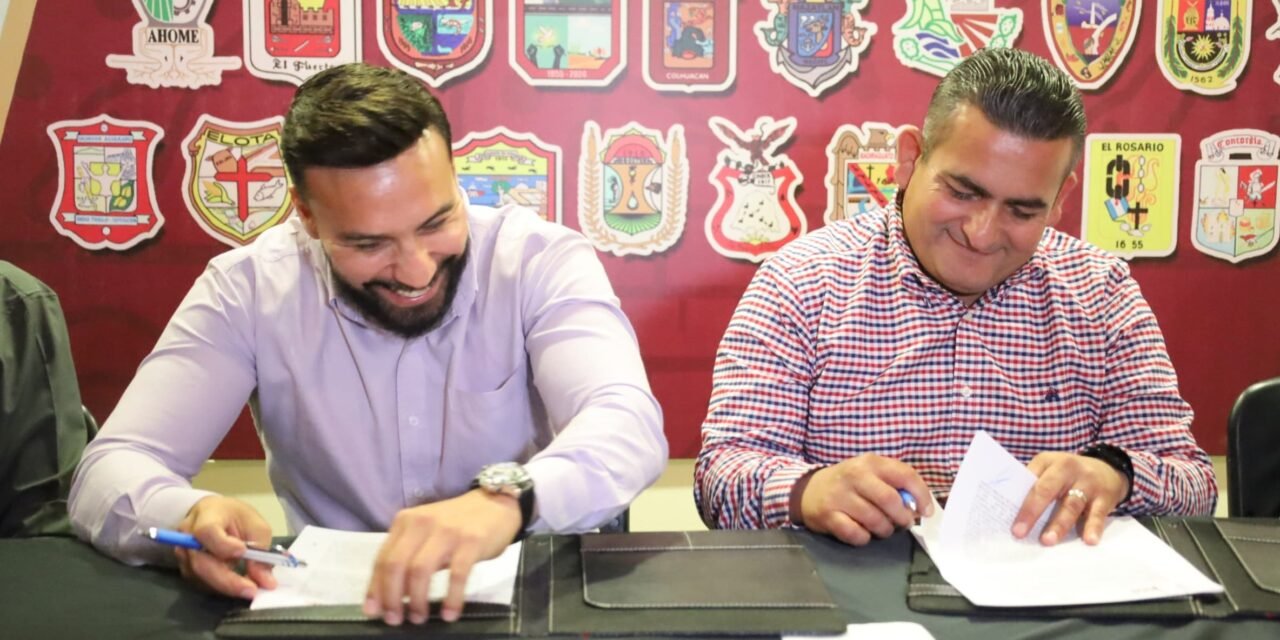 NAVOLATO E ISDE FIRMAN CONVENIO PARA FORTALECER LA CULTURA FÍSICA DE DEL MUNICIPIO