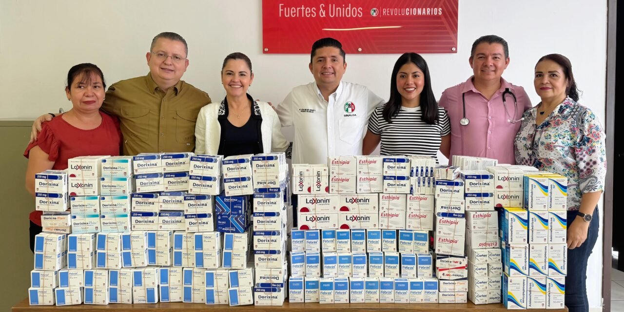 EL PRI SINALOA RECIBE DONACIÓN DE MEDICAMENTOS DEL PRI CULIACÁN PARA FORTALECER ATENCIÓN MÉDICA GRATUITA