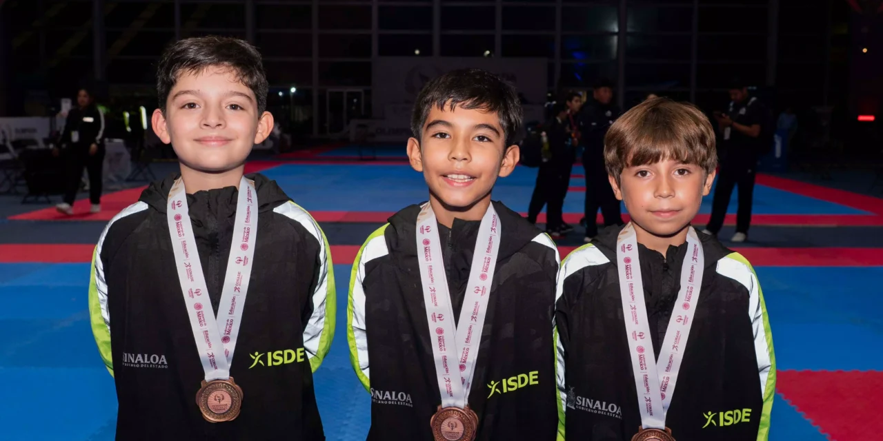 PAR DE MEDALLAS DE BRONCE PARA SINALOA EN EL INICIO DEL TAEKWONDO EN OLIMPIADA NACIONAL CONADE 2025