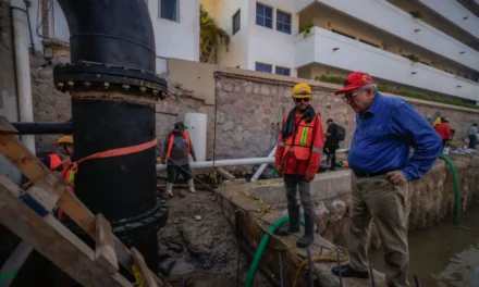 SUPERVISA EL GOBERNADOR ROCHA MOYA CONSTRUCCIÓN DE CÁRCAMO DE REBOMBEO EN LA AV. CAMARÓN SÁBALO