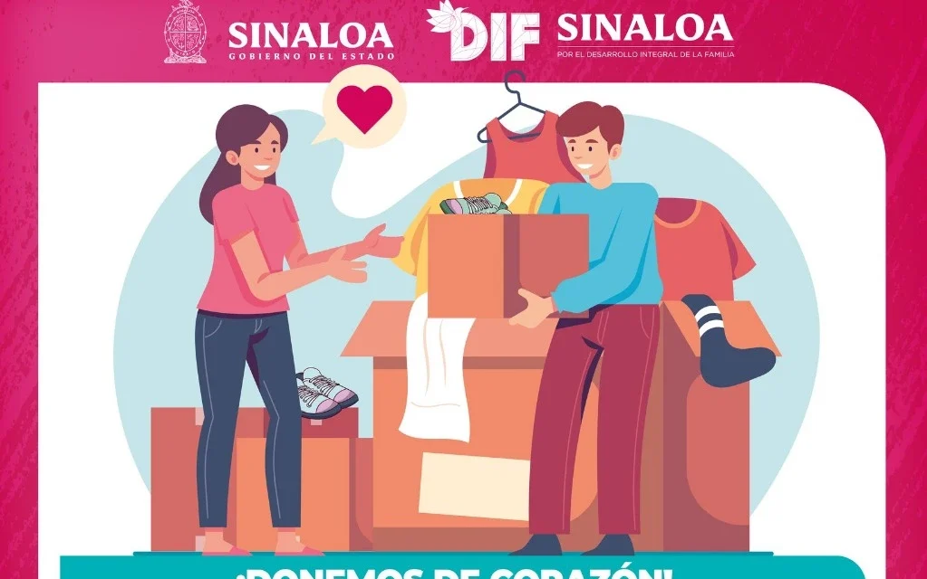 DIF SINALOA TE INVITA A DONAR DE CORAZÓN A SU CENTRO DE ACOPIO PERMANENTE