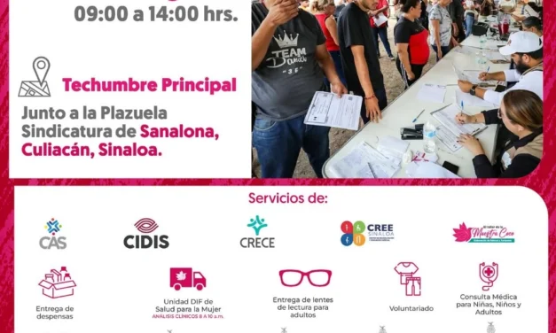 EL JUEVES 07 DE AGOSTO, LAS BRIGADAS DEL BIENESTAR DE DIF SINALOA ESTARÁN EN LA SINDICATURA DE SANALONA