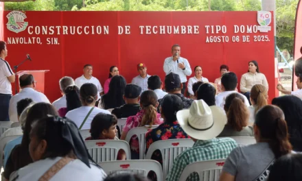 ENCABEZA EL ALCALDE DE NAVOLATO EL INICIO DE LA CONSTRUCCIÓN DE TECHUMBRE EN PLAZUELA