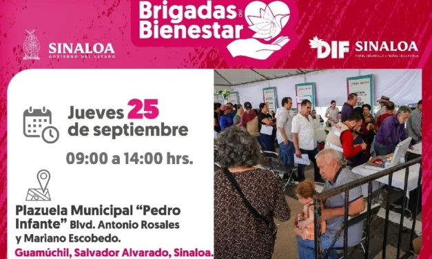 DIF SINALOA INVITA A SU BRIGADA DEL BIENESTAR EN GUAMÚCHIL, SALVADOR ALVARADO