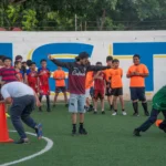 NIÑAS Y NIÑOS DISFRUTAN LA JORNADA DEPORTIVA DEL IMDEC EN LA COLONIA CHULAVISTA