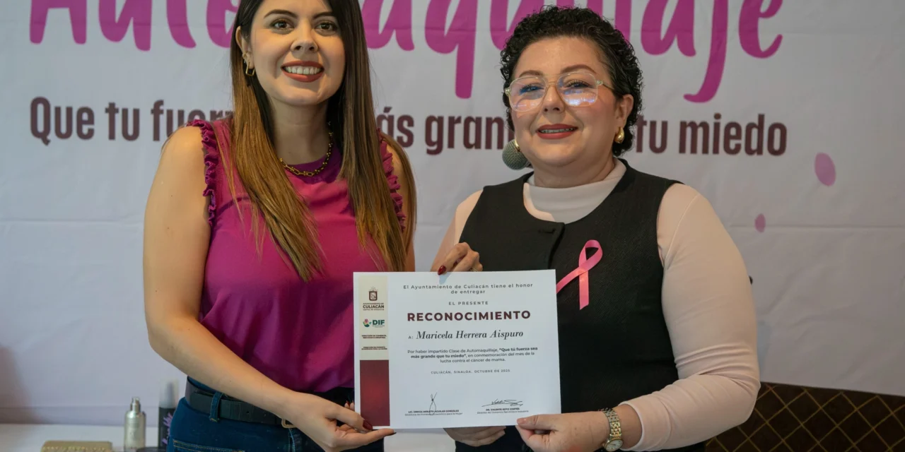 IMPARTEN CLASE DE AUTOMAQUILLAJE QUE PROMUEVE LA SORORIDAD Y LA LUCHA CONTRA EL CÁNCER DE MAMA