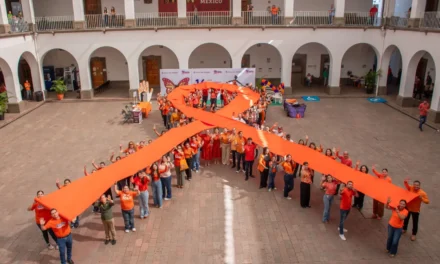 FORMAN LAZO NARANJA GIGANTE EN EL AYUNTAMIENTO DE CULIACÁN COMO SÍMBOLO DE LA CAMPAÑA “16 DÍAS DE ACTIVISMO”