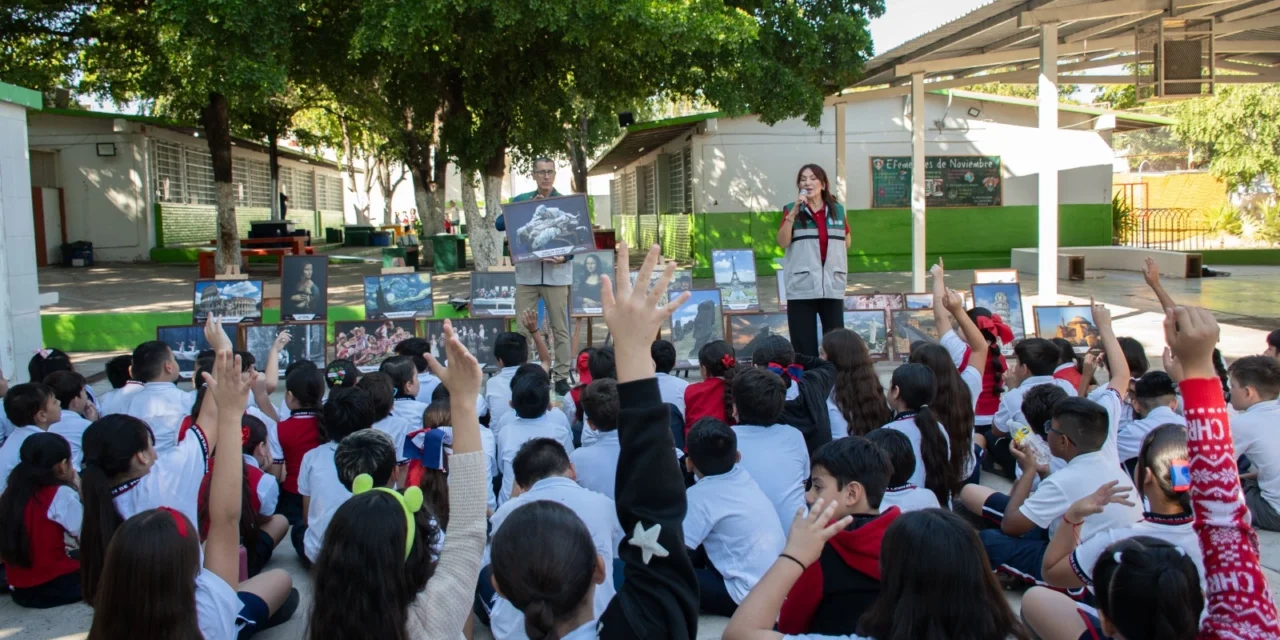 LLEVAN ARTE Y CIVISMO A LA ESCUELA PRIMARIA VELINA LEÓN CON PROGRAMAS EDUCATIVOS MUNICIPALES