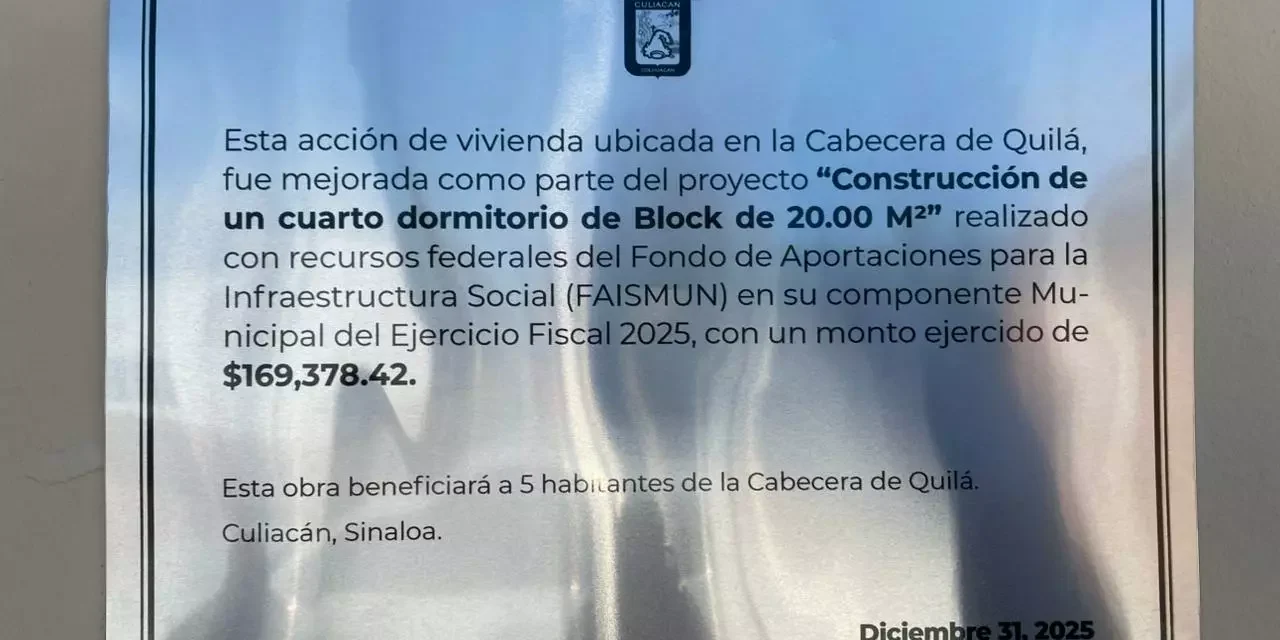 ENTREGAN SEIS ACCIONES DE VIVIENDA EN MODALIDAD CUARTO DORMITORIO EN QUILÁ Y EL SALADO