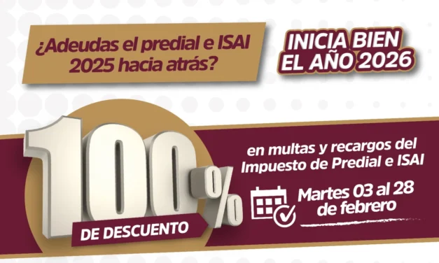 AYUNTAMIENTO DE CULIACÁN OTORGA 100% DE DESCUENTO EN MULTAS Y RECARGOS DE PREDIAL E ISAI