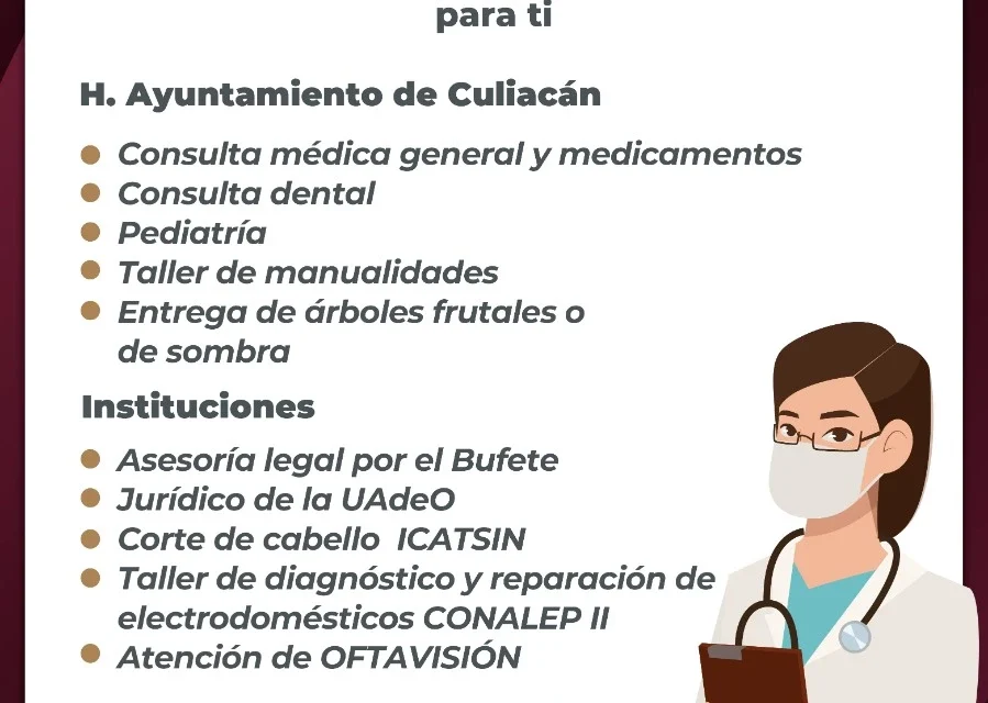 AYUNTAMIENTO INVITA A LA CIUDADANÍA A LA JORNADA DE BIENESTAR EN CULIACÁN