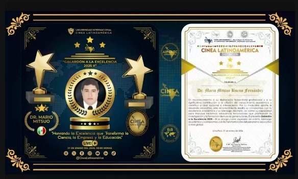 DOCENTE DE LA UAS RECIBE EL “GALARDÓN A LA EXCELENCIA 2025-II” A NIVEL INTERNACIONAL