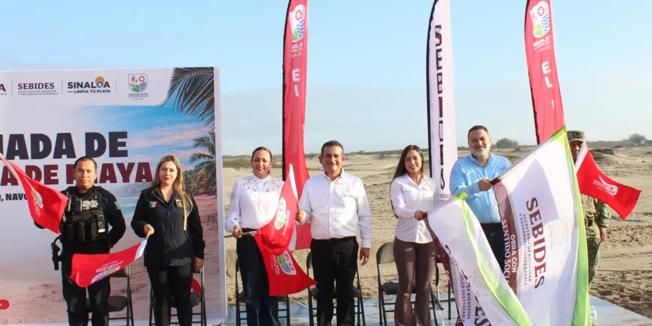 NAVOLATO SE SUMA A JORNADA ESTATAL “SINALOA LIMPIA TU PLAYA” CON ARRANQUE EN EL TAMBOR