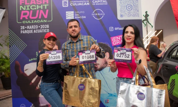 GRAN AMBIENTE Y ALTA AFLUENCIA EN LA ENTREGA DE KITS PARA LA FLASH NIGHT RUN EN CULIACÁN
