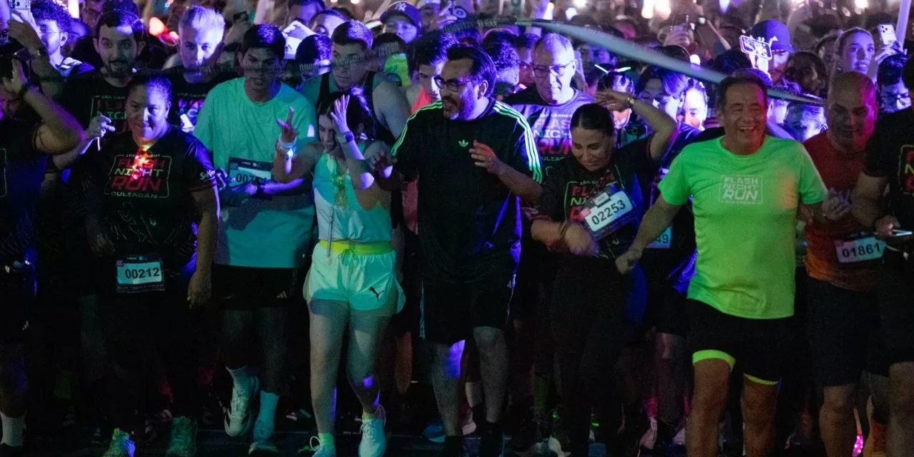 HACEN HISTORIA: 17 MIL PERSONAS PARTICIPAN EN LA ‘FLASH NIGHT RUN’ POR AMOR A CULIACÁN
