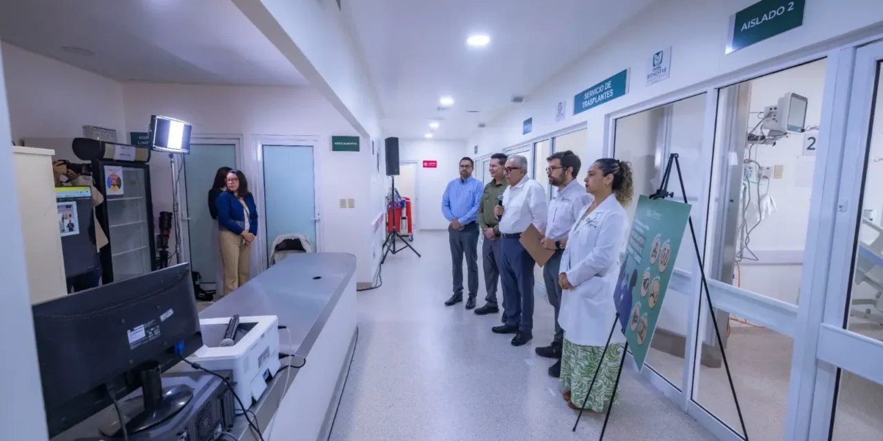CON LA PRESIDENTA SHEINBAUM COMO TESTIGO, EL GOBERNADOR ROCHA Y AUTORIDADES DE IMSS BIENESTAR INAUGURAN UNIDAD DE TRASPLANTES EN EL HGC