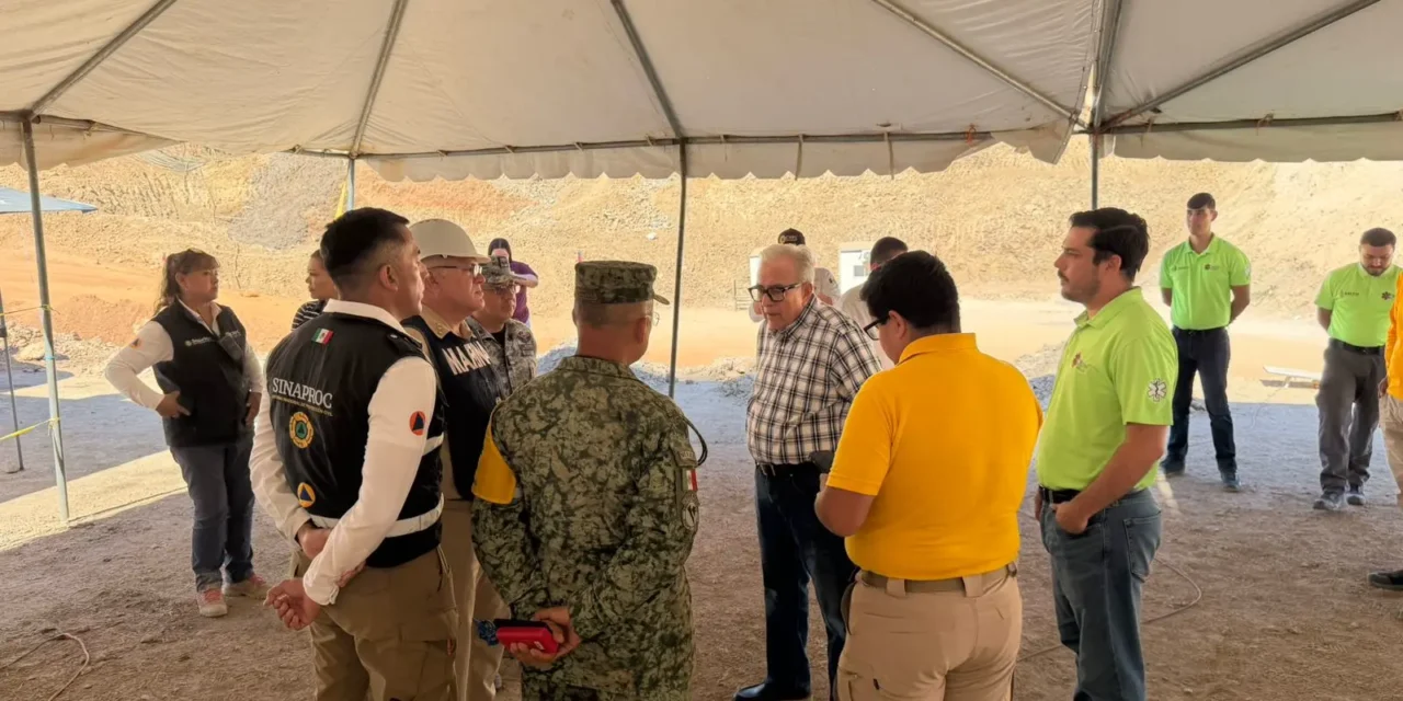 GOBERNADOR ROCHA ACUDE A MINA DE SANTA FE, EN ROSARIO; SIGUE ATENTO AL OPERATIVO DE RESCATE