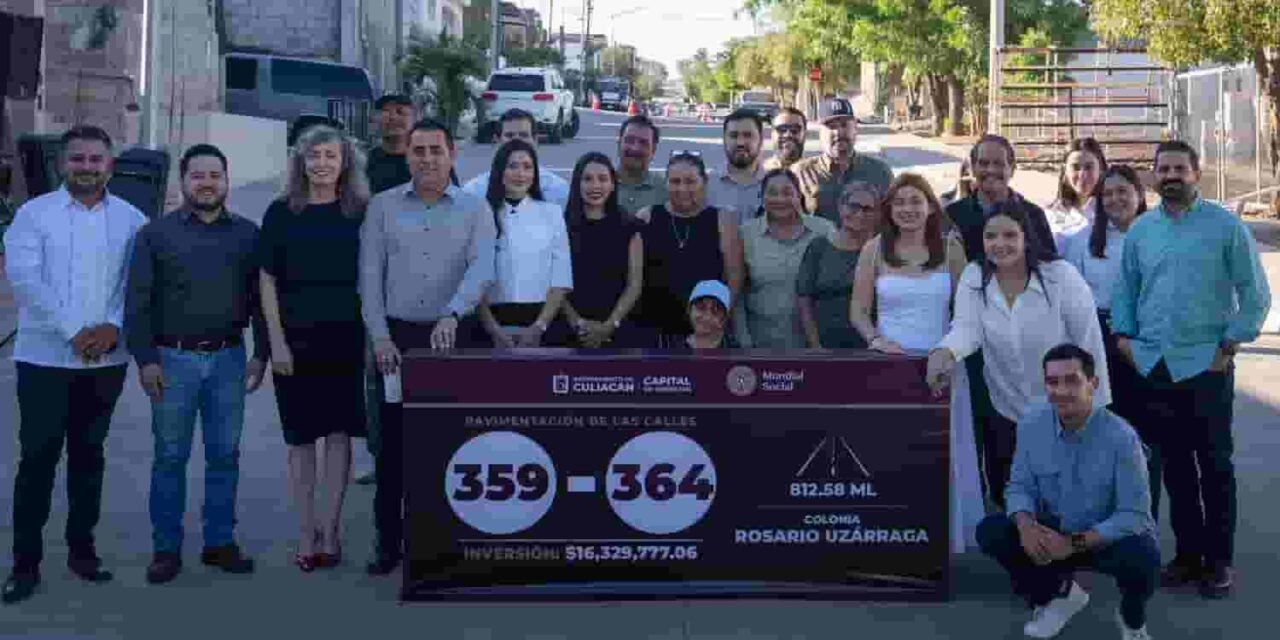 VECINOS DE ROSARIO UZÁRRAGA DEJAN ATRÁS EL LODO CON ENTREGA DE SEIS CALLES PAVIMENTADAS