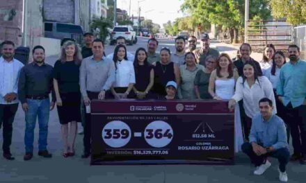VECINOS DE ROSARIO UZÁRRAGA DEJAN ATRÁS EL LODO CON ENTREGA DE SEIS CALLES PAVIMENTADAS