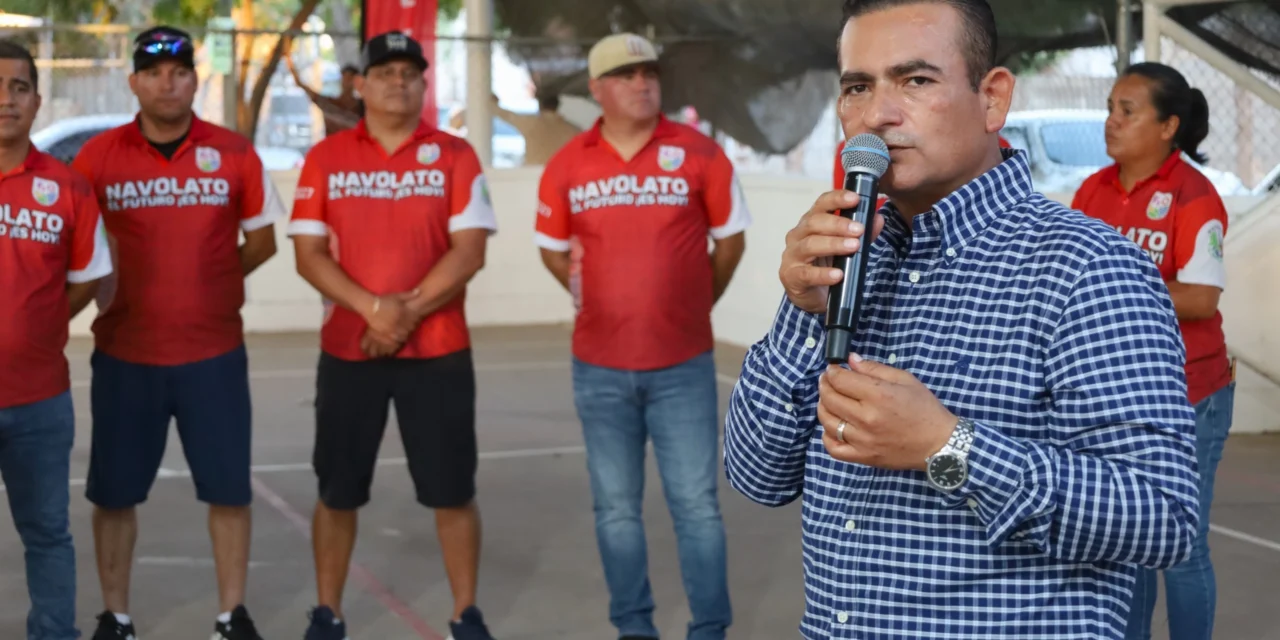 ENTREGA ALCALDE DE NAVOLATO REHABILITACIÓN DE TECHUMBRE DEPORTIVA EN LA COLONIA LAS VEGAS DEL RASTRO