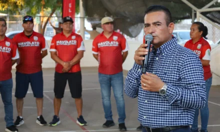 ENTREGA ALCALDE DE NAVOLATO REHABILITACIÓN DE TECHUMBRE DEPORTIVA EN LA COLONIA LAS VEGAS DEL RASTRO